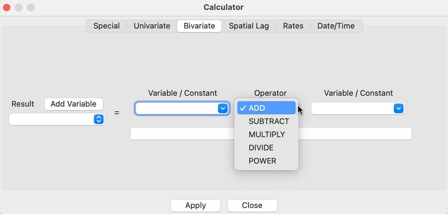 Calculator interface