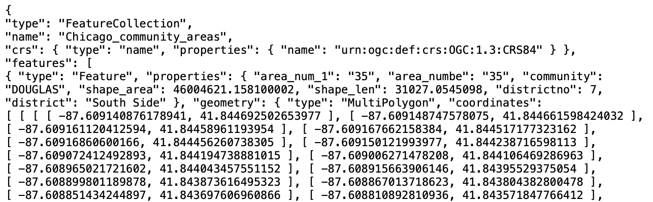 Example GeoJSON file contents