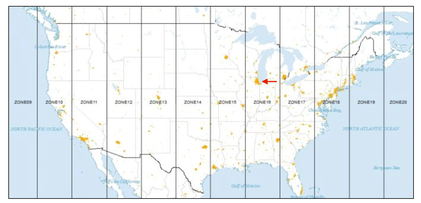 UTM zones for North America (source: GISGeography)