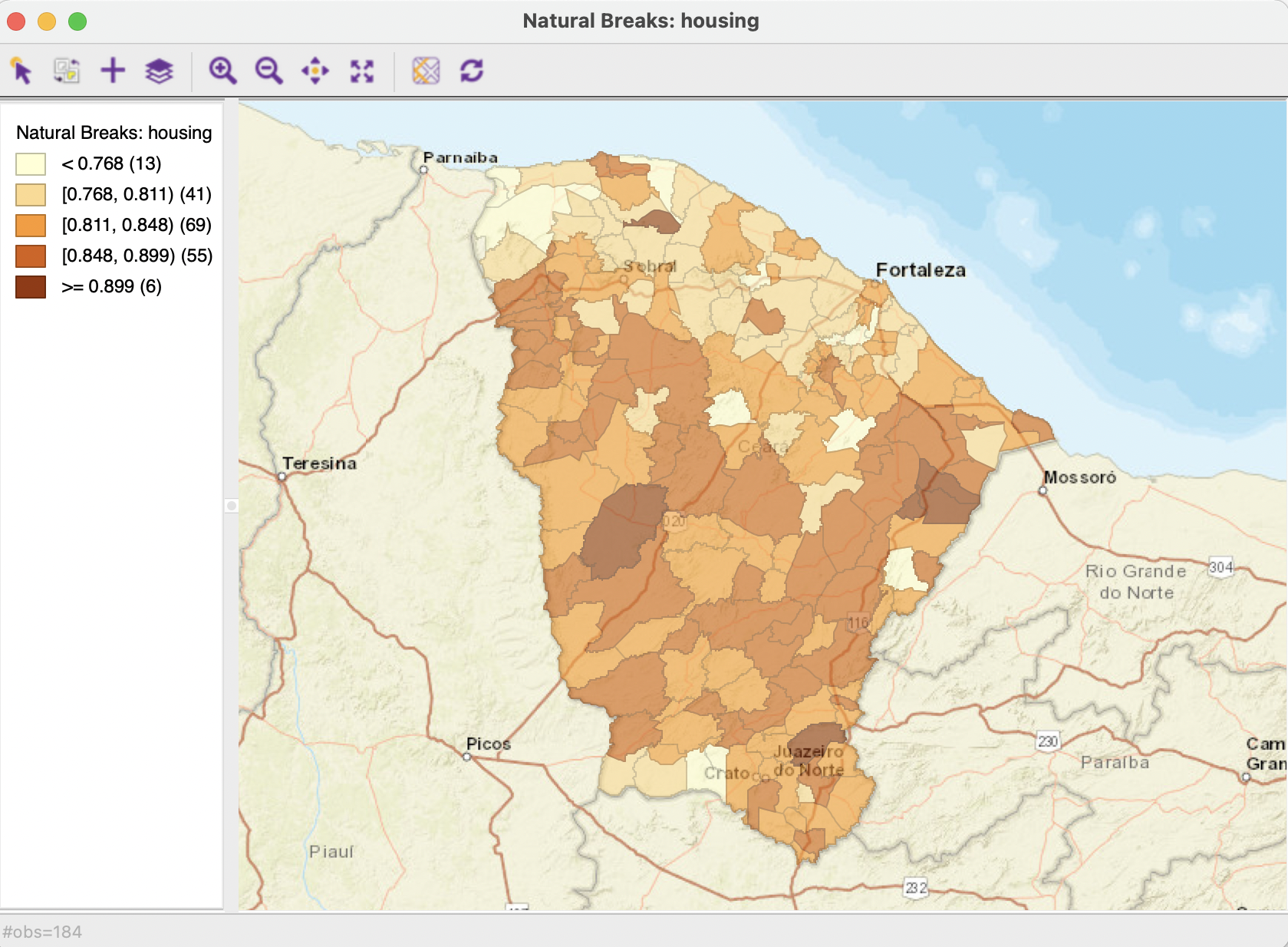 ESRI WorldStreetMap base map, 0.40 map transparency