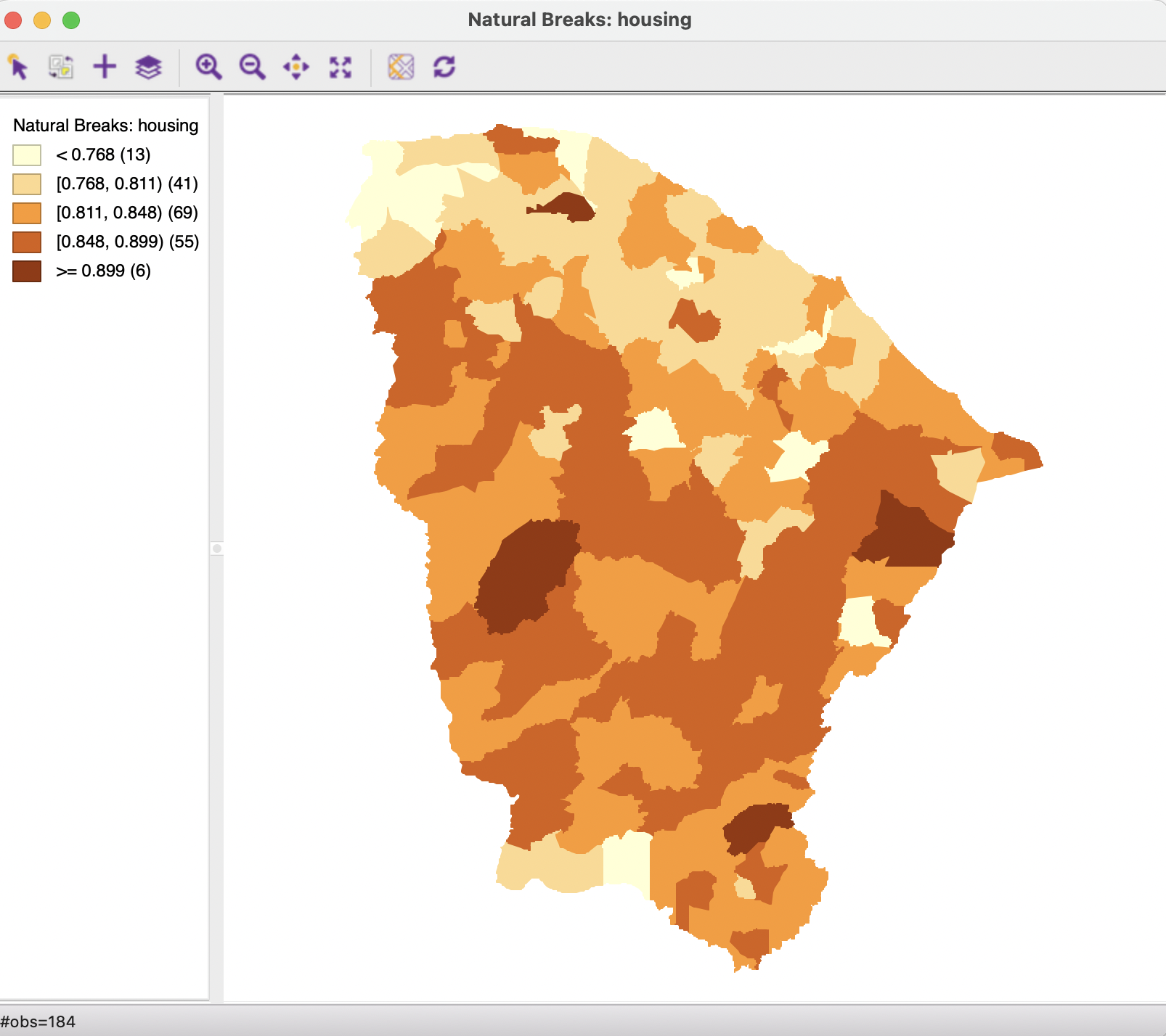 Map without outlines visible