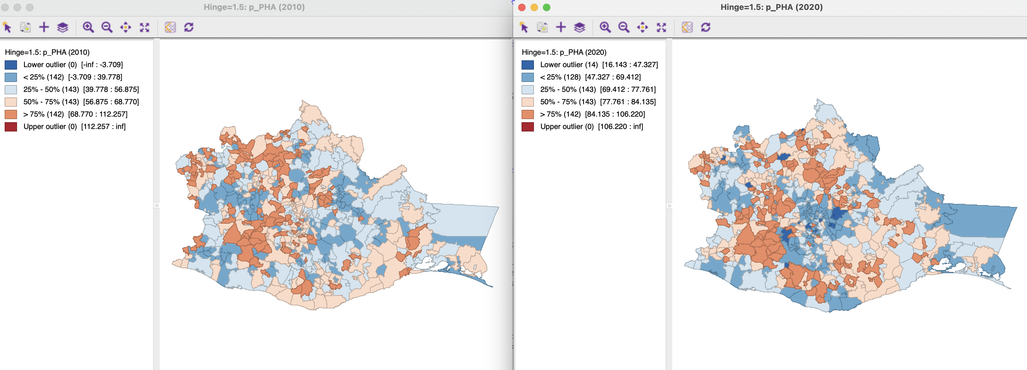 Access to health care in 2010 and 2020