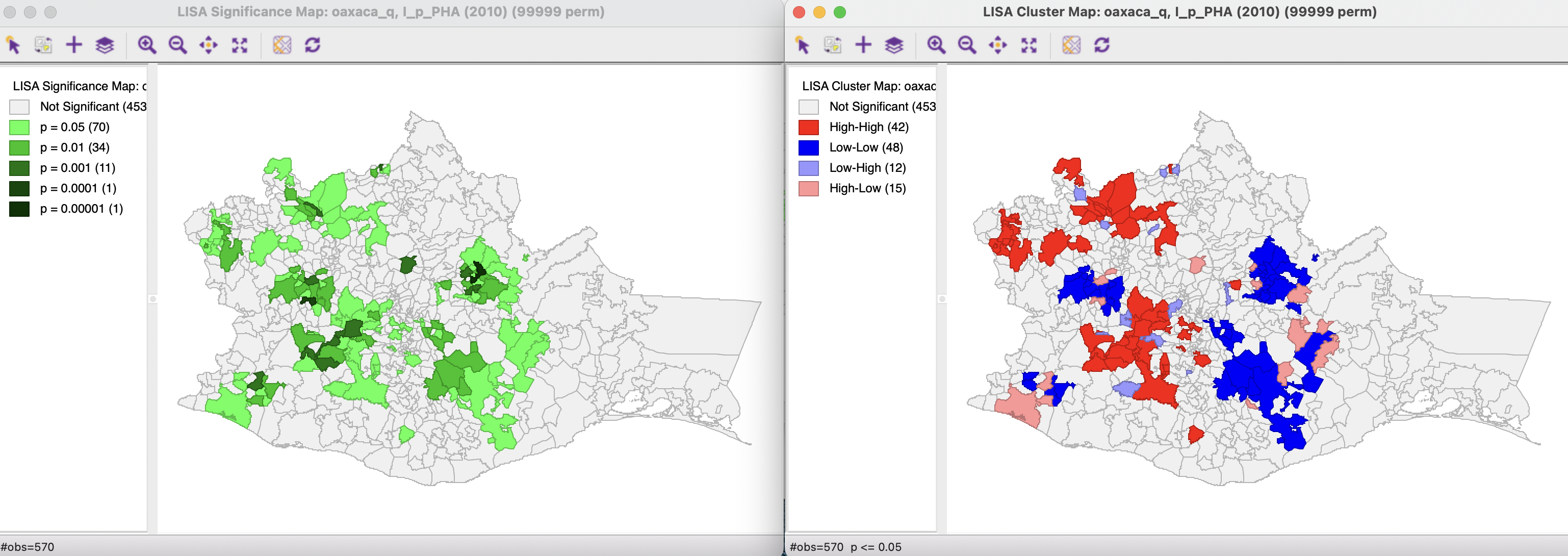 Significance Map and Cluster Map - 99999 permutations