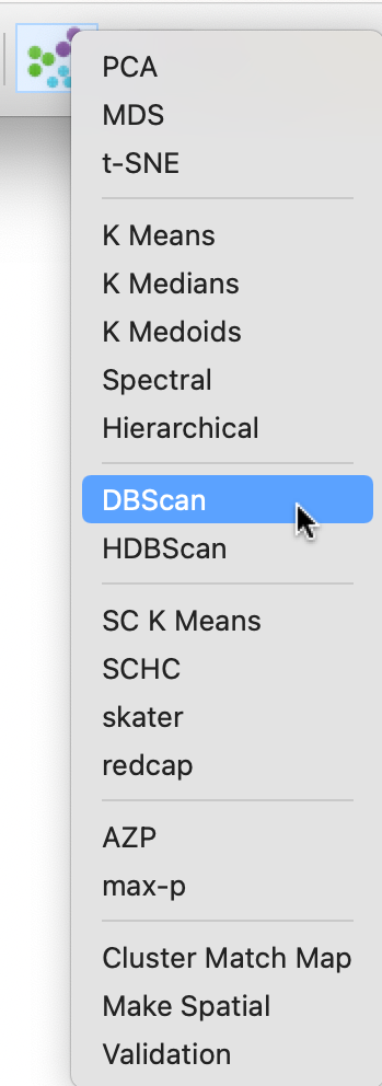 Clusters > DBSCAN | HDBSCAN