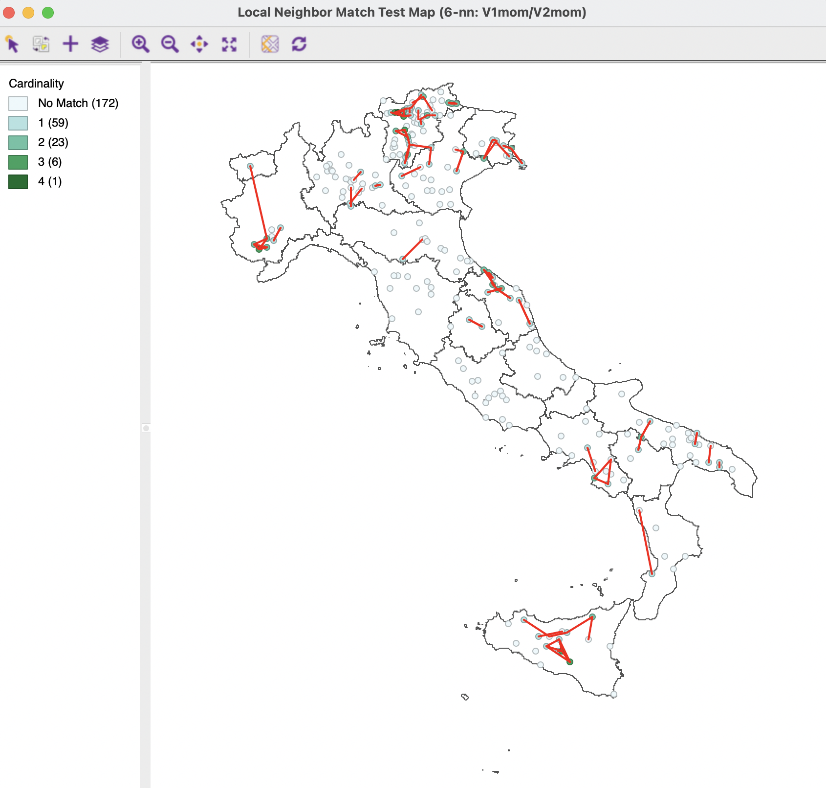 Nearest Neighbor Match Test for t-SNE